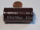 NIPPON CHEMI CON ELECTROLYTIC CAN AXIAL CAPACITOR  4700UF 63V 105C NOS