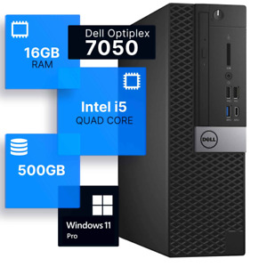 Dell Optiplex Desktop Computer PC Quad-Core i5 16GB RAM 500GB SSD Windows Pro