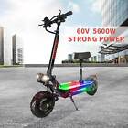 60v 5600w Electric Scooter Adult Dual Motor 11inch Off Road Tires Fast SpeedgB3L