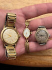 Lot of 3 vintage wrist watches, including Benrus, Hamilton and Abra