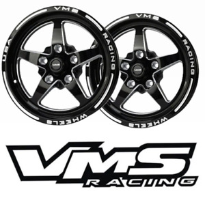 New ListingVMS Drag Wheels Black V-Star 15x3.5 / 5X120 / -13 ET / 5x4.75 / 1.75 Backspace