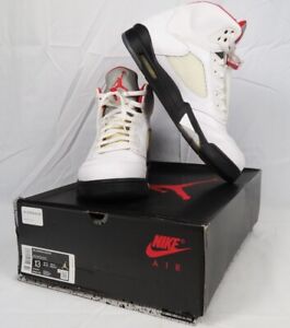 Nike Air Jordan 5 Retro Athletic Shoes Size-13 Fire Red 136027-100 2012 w/Box