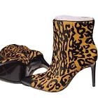 Calvin Klein Stiletto Boots, sz 5M - Ravie Ankle Calf Hair Leopard Booties, NEW