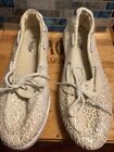 Twisted Brand Bonnie 17 Boat Shoes/ Loafers Floral with Sequins Size 9
