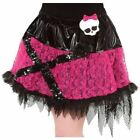 Monster High Girls Skirt Tutu Costume Skull with Bow Black Pink Sequin