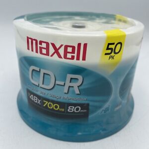 New & Sealed Maxell CD-R Discs Media 50 Pack Blank 700 MB 48x 80 Min
