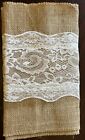 Natural Rustic Burlap Jute Lace Table Runner Wedding Party Dinner Decor NEW