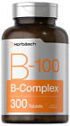 Vitamin B-100 Complex | 300 Tablets | Vegetarian, Non-GMO | by Horbaach