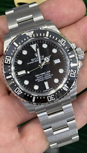 Rolex Sea-Dweller 40mm Silver Oyster Bracelet with Black Bezel Black Dial 116600