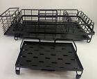 Dish Drainer Drying Rack with Removable Drip Tray and Cutlery Holder 3pcs Black