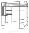 Dorel 5457096 Abode Full Size Loft Bed with Desk - Silver