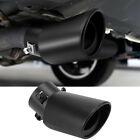 Car Stainless Steel Rear Exhaust Pipe Tail Muffler Tip Round Accessories Black (For: 2016 Honda Fit EX 1.5L)