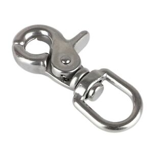 Stainless Steel Lobster Clasps Swivel Eye Snap Hook Keychains Bag Trigger Clips
