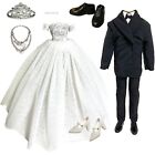 Eledoll Clothes Fashion Pack Tux Suit Wedding Dress for Bride & Groom 11.5