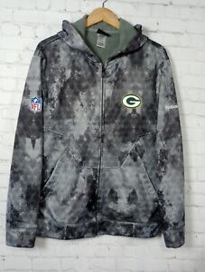 Reebok NFL Mens Stadium Coaches Full Zip Sweater Jacket Green Bay Packers Sz M