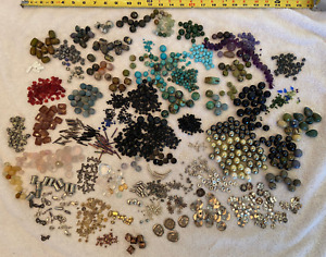 Huge Bead Lot GEMSTONE BEADS + SILVER, High-End Jewelry Making Supplies 6 Pounds