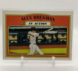 2021 Topps Heritage Baseball #164 Alex Bregman  In Action Houston Astros