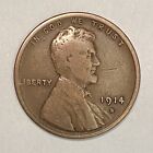 1914 S Lincoln Wheat Copper Cent 1C VG-F