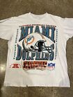 Vintage Miami Dolphins AFC Champions T-Shirt Sz Large Single stitch