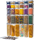 30 Pack Airtight Food Storage Containers for Kitchen Pantry Organization