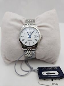 Longines Women's Watch Record Swiss Automatic White Dial Steel No Extra Links