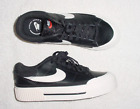 WOMENS NIKE COURT LEGACY LIFT BLACK LEATHER WHITE SNEAKERS SHOES 8