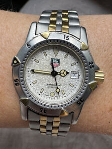 Tag Heuer Professional Two Tone Stainless Steel / Gold Gray Dial WD1421 SERVICED