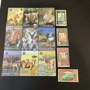 13 Niger M/U French Colony Stamps- Lot A-73390