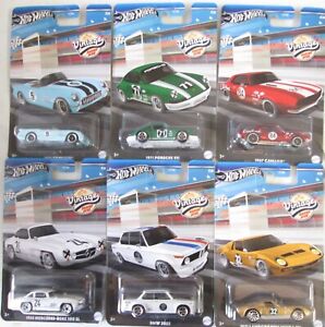 HOT WHEELS  2024  VINTAGE  RACING    CLUB SET  OF  6 COMPLETE - CHASE  INCLUDED