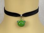 Black Velvet Choker Necklace Frog Bell Froggy Cat Cosplay Anime Lolita Fashion