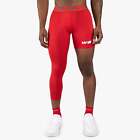 Athletic 3/4 Compression Tights (Red) - For Football, Basketball, Lacrosse