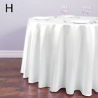 Round Table Cloth Cover Satin Tablecloth Wedding Birthday Banquet Table Decor