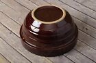 Vintage McCoy Pottery Glazed Brown Beehive Stoneware Mixing Bowl 9 inches