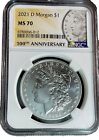 2021 D  Morgan Silver Dollar  NGC ms70  Rare Key Date!  With OGP and COA.