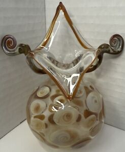 Hand Blown Clear Glass Jack in the Pulpit Hanging Vase