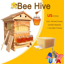Full Set 7PCS Auto Flow Beehive Honey Hive Frame+ Cedarwood Beekeeping Brood Box