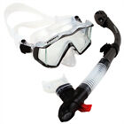 Scuba Diving Snorkeling Panoramic Purge Mask Ultra Dry Snorkel Gear Combo Set