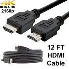 SatelliteSale Digital High-Speed 1.4 HDMI Cable PVC 2160p Black Cord (12 feet)