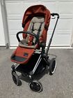Cybex Priam Stroller with Lux Seat Pushchair in Autumn Gold/Burnt Red - READ