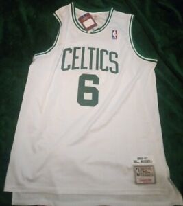 XL Bill Russell Boston Celtics White NBA Jersey Brand New