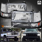 Fits 1992-1996 Ford F150 F250 F350 Bronco Headlights+Bumper+Corner Lamps 92-96 (For: 1996 Ford F-150)