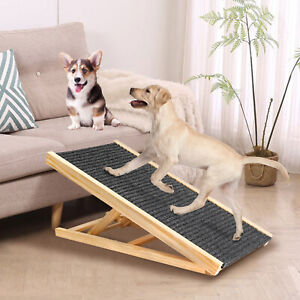Folding Pet Ramp Non-slip Ladder Adjustable for  Car Sofa Bed 100lbs M Size