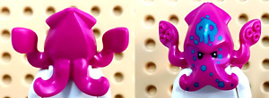 New LEGO Alien Head Tentacles SQUID Magenta Turquoise Sucker Tentacles Octopus