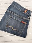 7 For All Mankind Mens Size 36x31 Bootcut Jeans Medium Wash Blue Denim USA Made