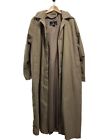London Fog Womens Long Water Repellant Trench Raincoat Coat Hood Size 12 Petite