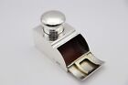 Unusual Sterling Silver Inkwell & Stamp Case Hallmarked London 1908
