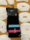 Nike Miami Heat City Mixtape Limited Crew Socks Men L Black New