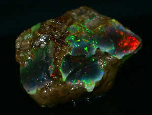 Multi Fire Opal Rough 148.00 Carat Natural Ethiopian Opal Raw Welo Opal Gemstone