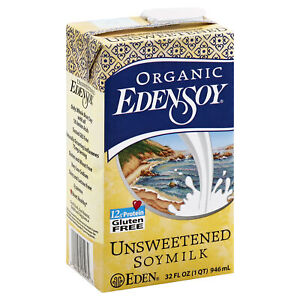 Eden Foods Beverage Edensoy Unsweetened 32 fl. oz (Pack of 12)