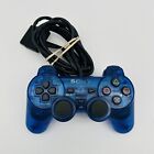 Sony PlayStation 2 PS2 DualShock 2 Clear Blue Controller SCPH-10010 TESTED